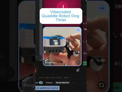 로봇 개를 타이머로 바이브 코딩했어요 ⏰ | Quaddle Robotics Kit